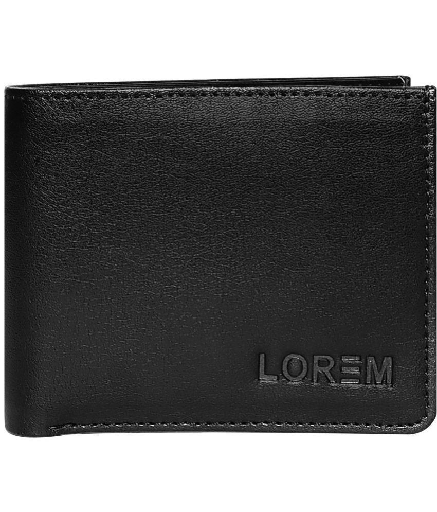     			Lorem - Black Faux Leather Men's Two Fold Wallet ( Pack of 1 )
