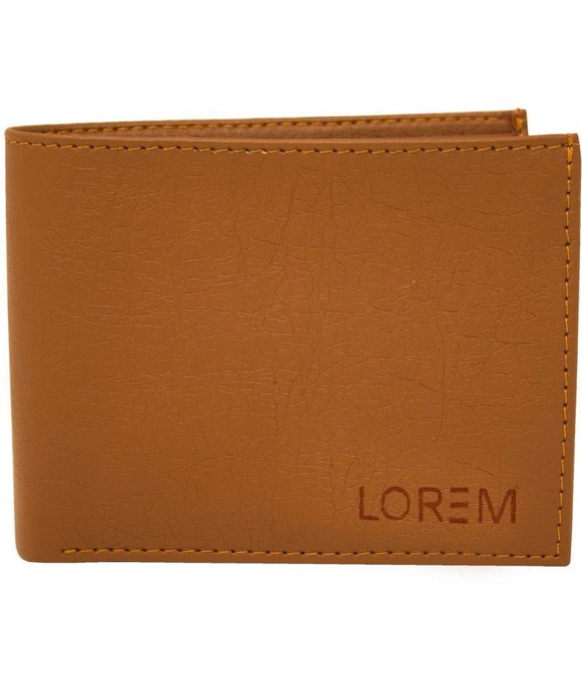     			Lorem - Tan Faux Leather Men's Two Fold Wallet ( Pack of 1 )