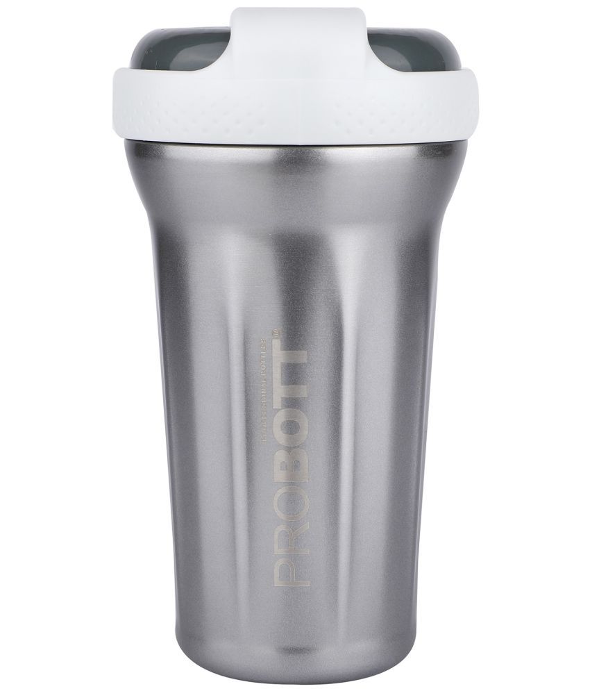     			Probott - Elegant Shaker Silver Water Bottle 500 mL ( Set of 1 )