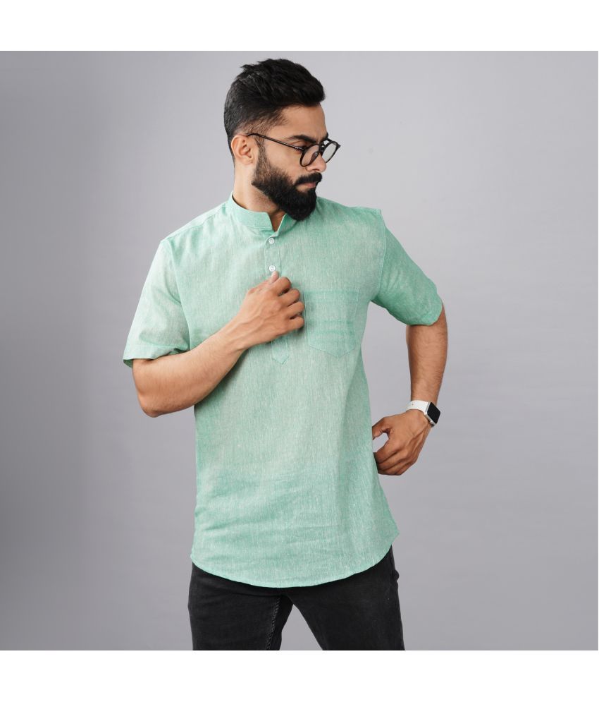     			QuaClo - Green Cotton Men's Regular Kurta ( Pack of 1 )