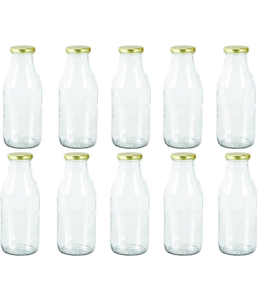     			Somil - Stylish Kitchen Storage & Serving Glass Bottle Transparent Water Bottle 300 mL ( Set of 10 )