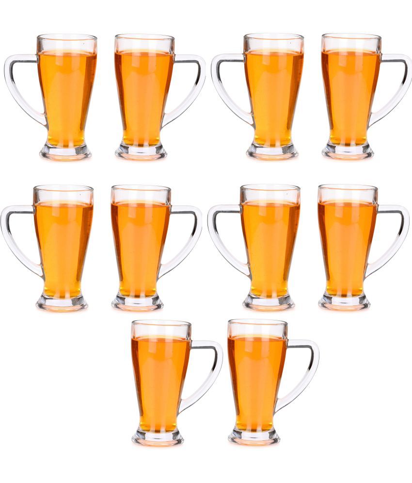     			Somil Beer Mug Glasses Set,  250 ML - (Pack Of 10)