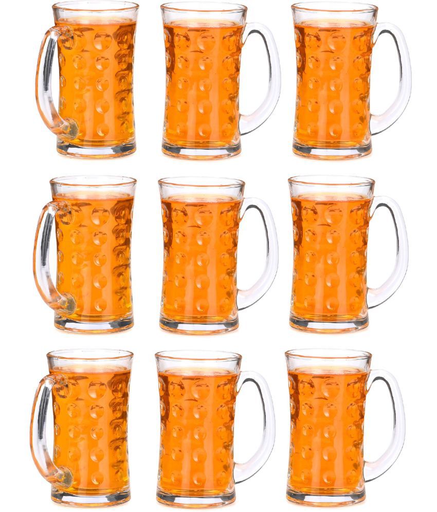     			Somil Beer Mug Glasses Set,  400 ML - (Pack Of 9)