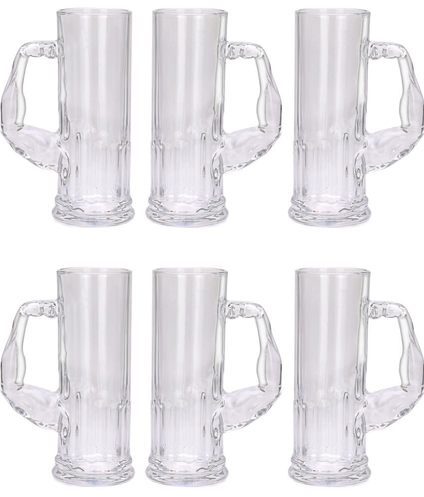     			Somil Beer Mug Glasses Set,  600 ML - (Pack Of 6)