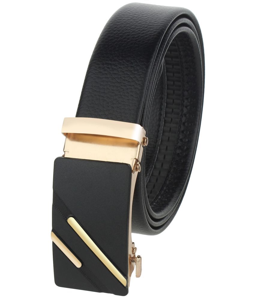     			Zacharias - Black Leather Men's Casual Belt ( Pack of 1 )