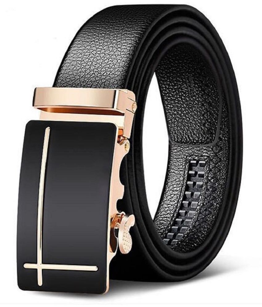     			Zacharias - Black Leather Men's Formal Belt ( Pack of 1 )