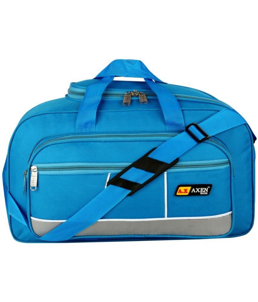     			AXEN BAGS - Sky Blue Polyester Duffle Bag