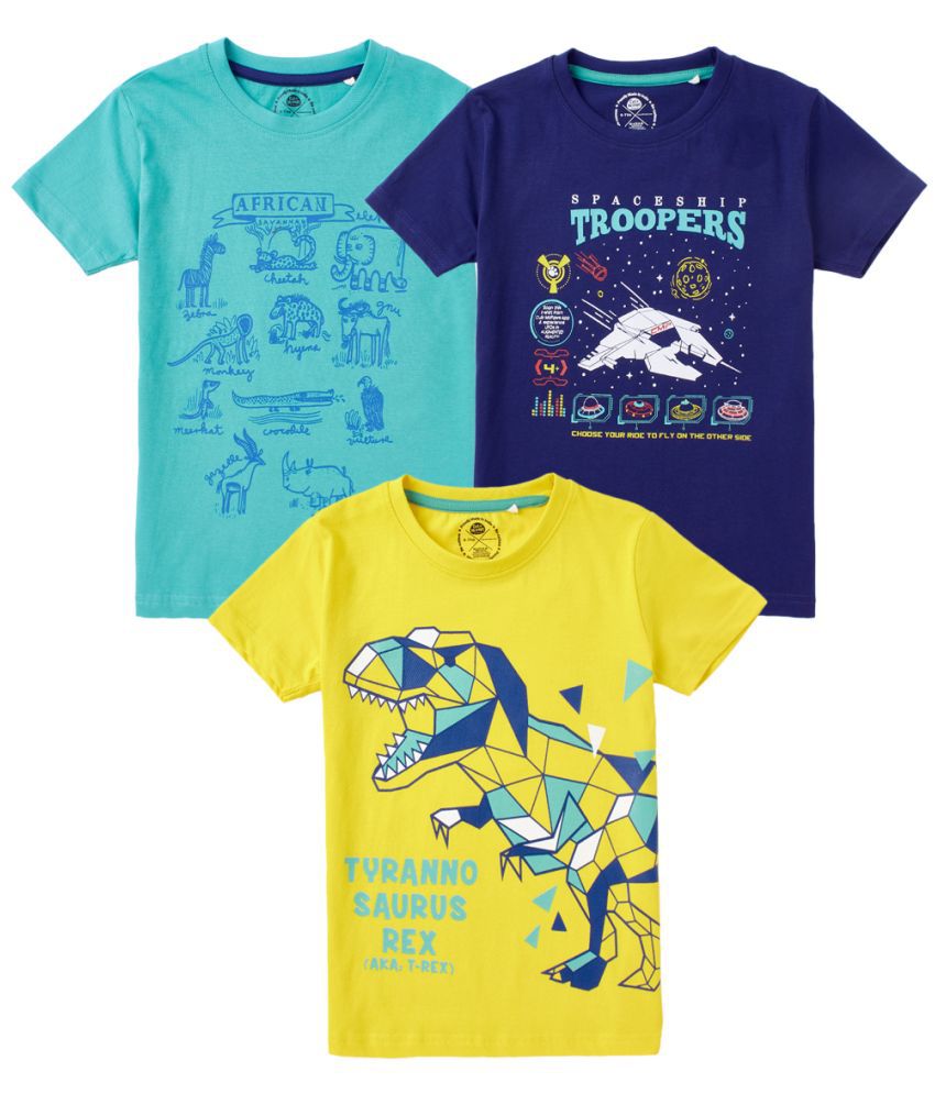     			Cub Mcpaws - Multi Color Cotton Boy's T-Shirt ( Pack of 3 )
