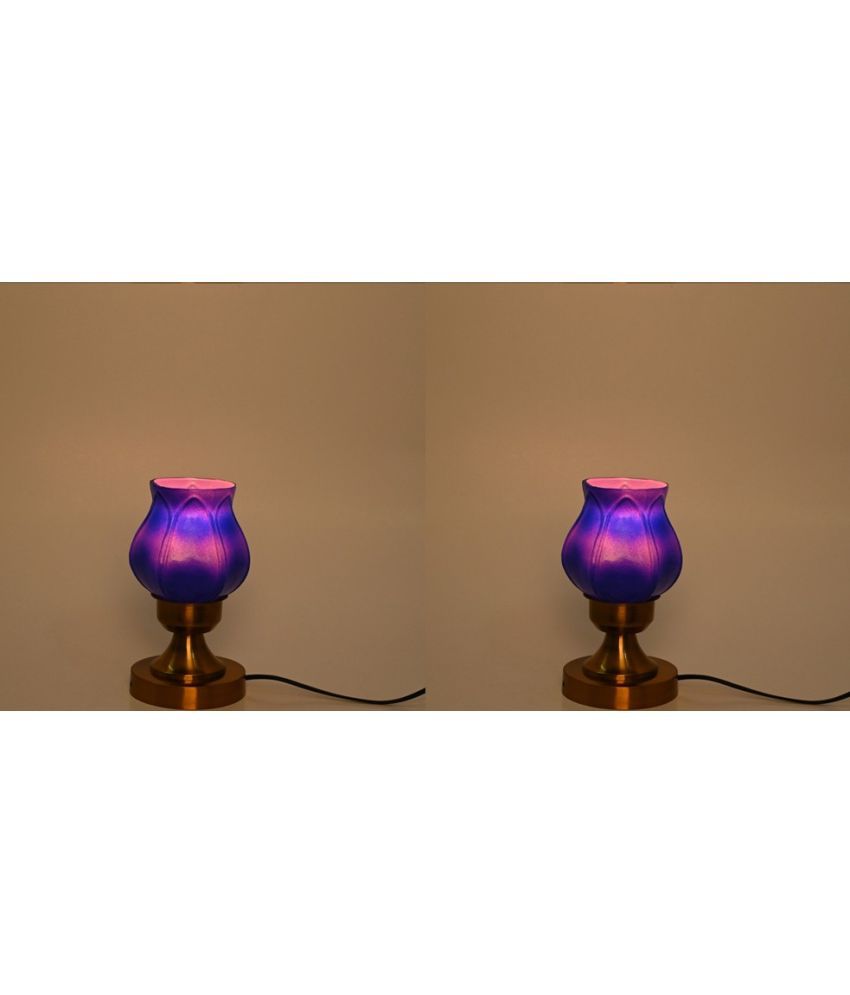     			Somil - Blue Decorative Table Lamp ( Pack of 2 )