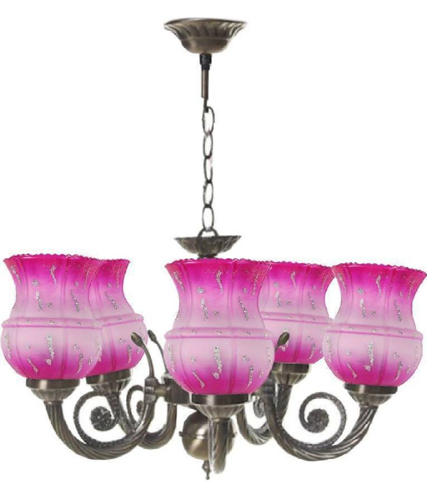     			Somil Glass Chandeliers Pendant Pink - Pack of 1