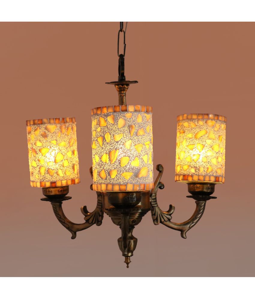    			Somil Glass Chandeliers Pendant Yellow - Pack of 1