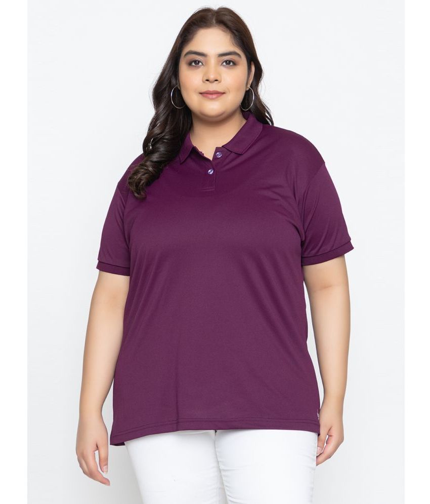     			YHA - Purple Cotton Blend Regular Fit Women's T-Shirt ( Pack of 1 )