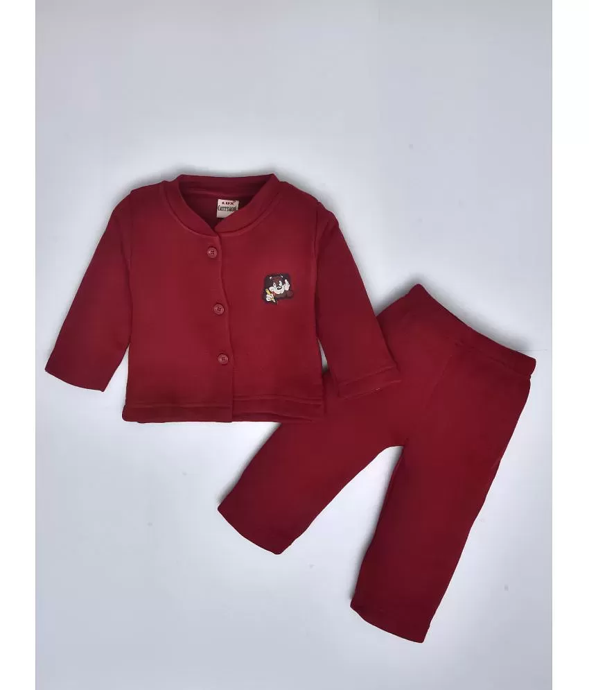Lux Cottswool Baby's Maroon Solid Cotton Thermal Set - Buy Lux Cottswool  Baby's Maroon Solid Cotton Thermal Set Online at Low Price - Snapdeal