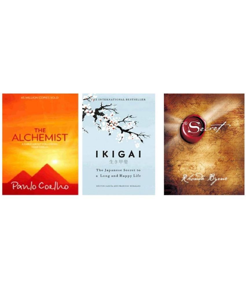    			( Combo Of 3 Pack ) The Alchemist & Ikigai The Japanese secret to a long and happy life & The Secret & Paperback , English Book By Paulo Coelho, Hector Garcia , Byrne Rhonda