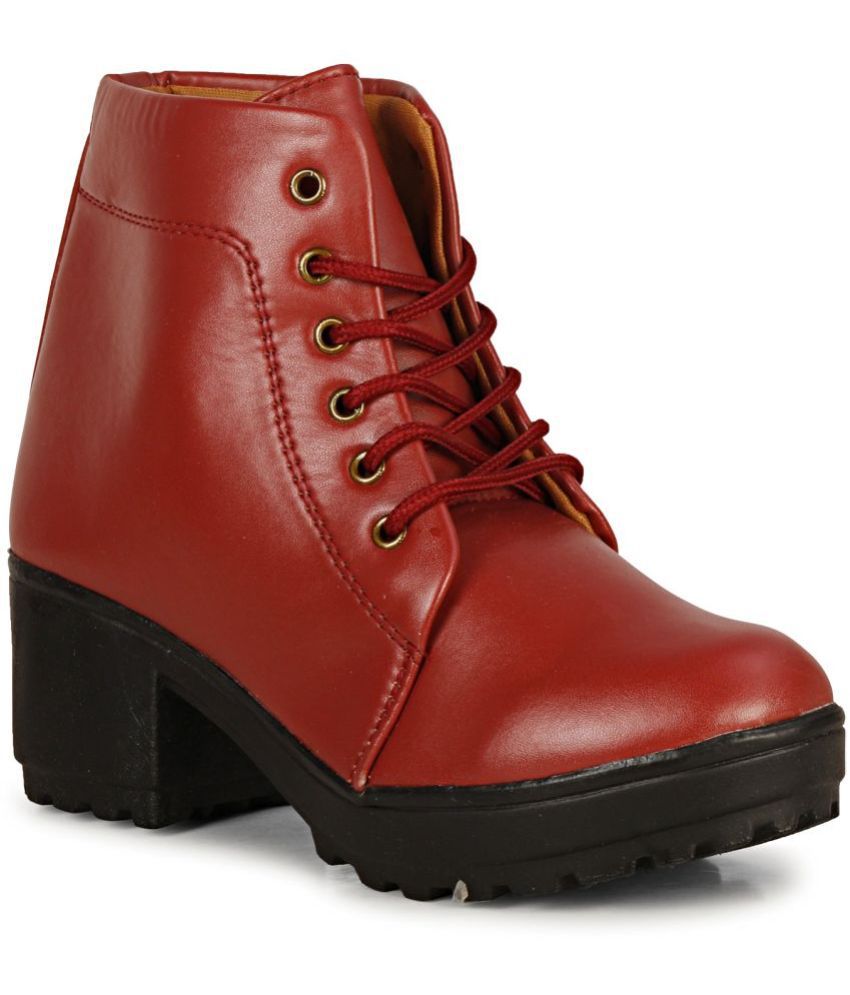     			Commander Shoes - Red Women's Ankle Length Boots