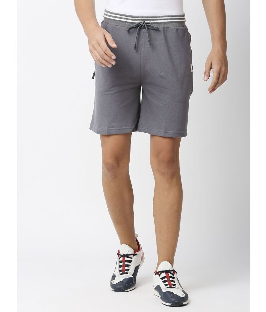     			Fitz - Grey Cotton Blend Men's Shorts ( Pack of 1 )