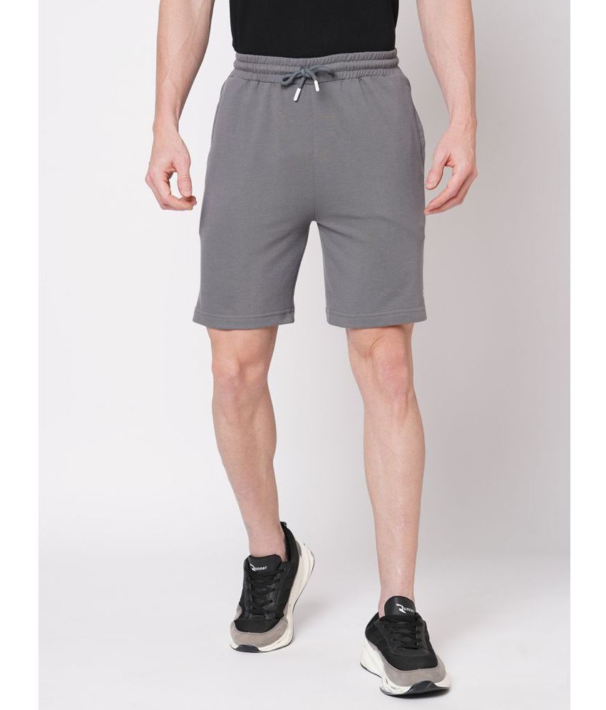     			Fitz - Grey Cotton Men's Shorts ( Pack of 1 )