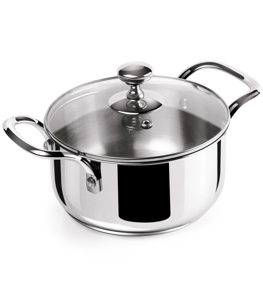     			Milton Pro Cook Stainless Steel Casserole With Glsss Lid (1.6 litre) Silver