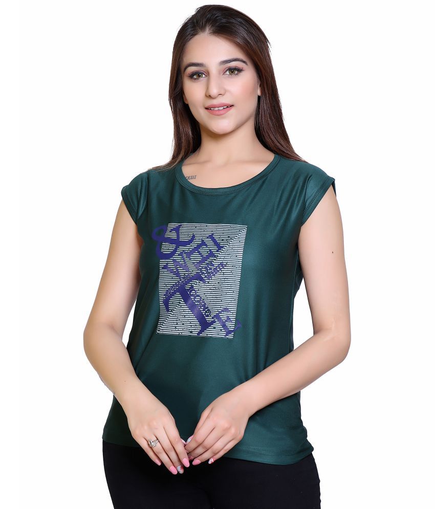     			Ogarti - Green Lycra Regular Fit Women's T-Shirt ( Pack of 1 )