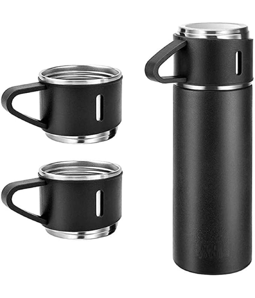     			Rangwell  new - Black Water Bottle 500 mL ( Set of 3 )