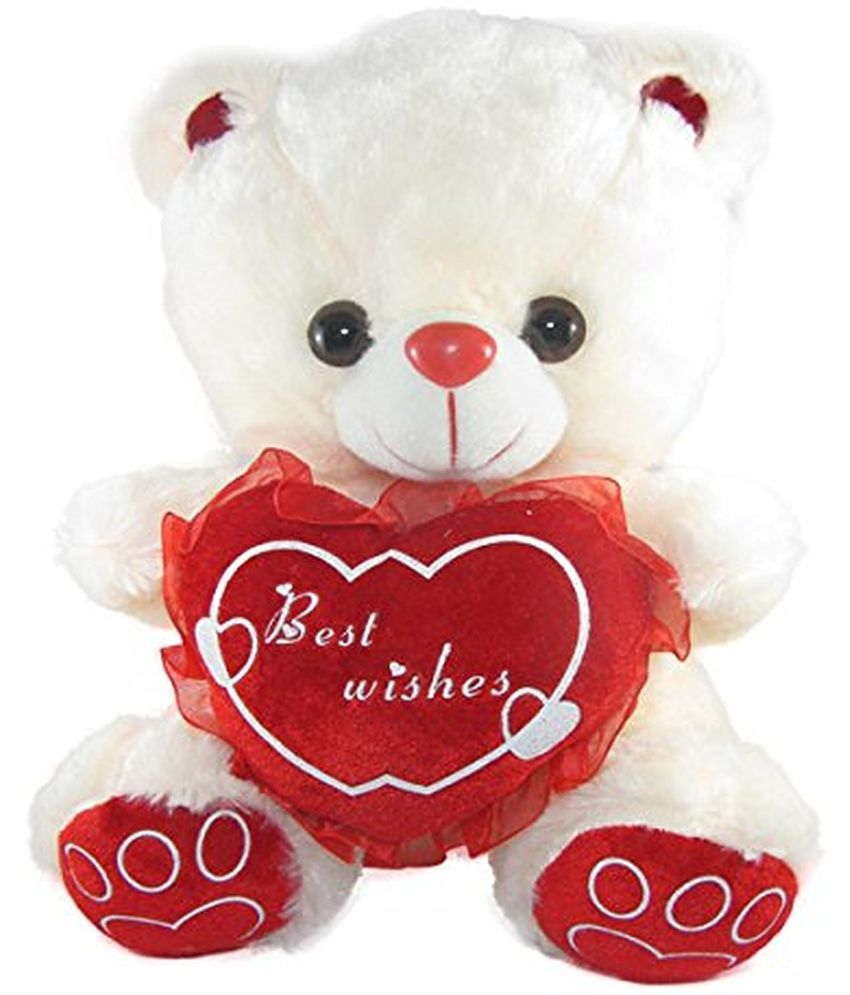     			Tickles Beige Adorable Teddy with Best Wishes Stuffed Soft Plush Animal Toy for Kids 30 cm