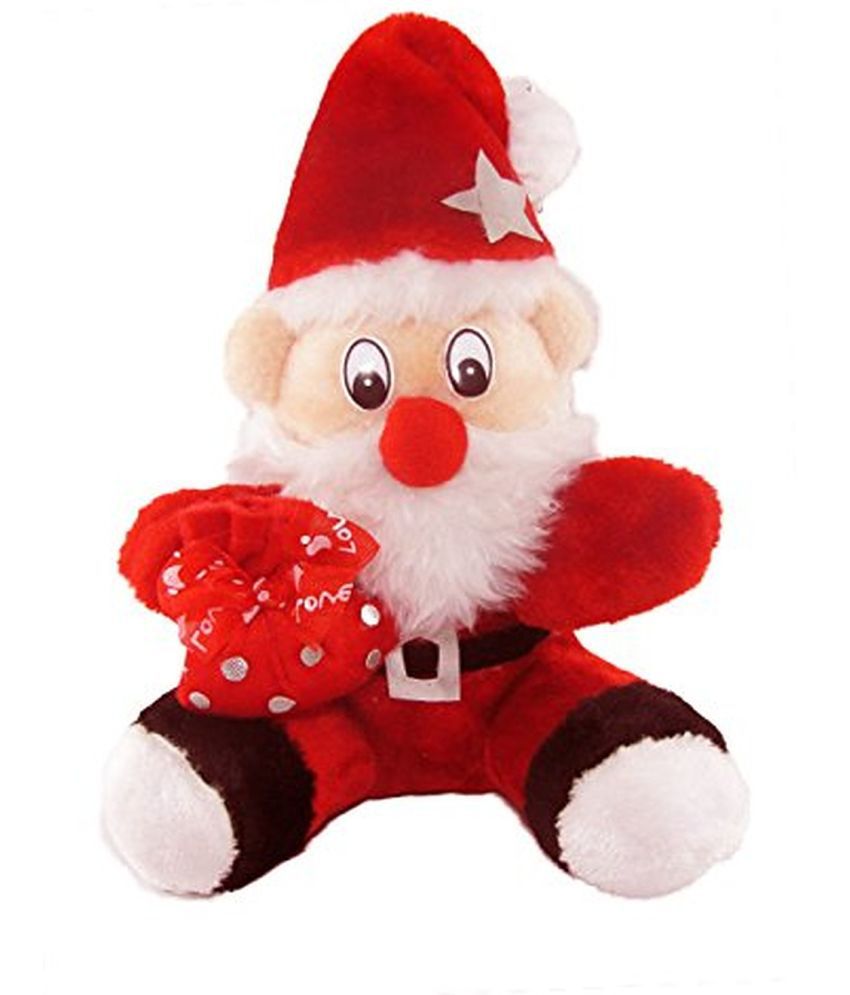     			Tickles Christmas Santa Claus with Gift Bag Stuffed Soft Plush Toy for Kids Room (Size: 26 cm Color: Red)