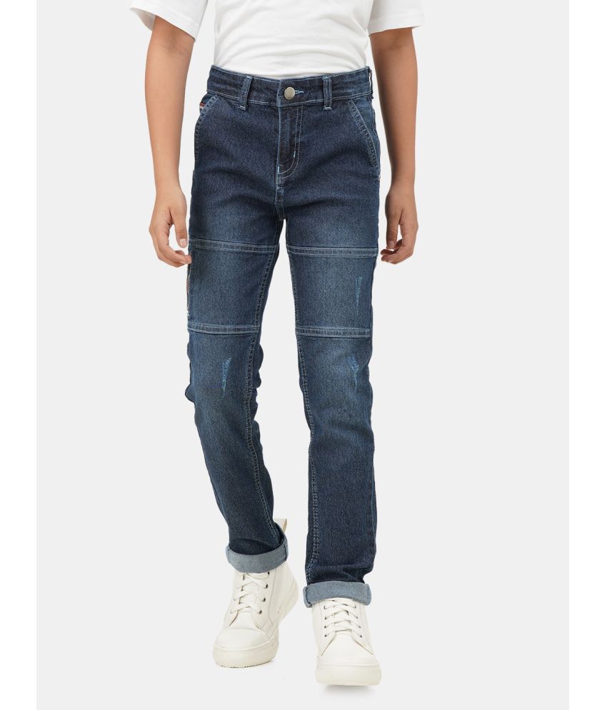     			Urbano Juniors Boy's Light Blue Slim Fit Washed Denim Jeans Stretch