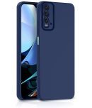 Case Vault Covers - Blue Silicon Plain Cases Compatible For Xiaomi Redmi 9 Power ( Pack of 1 )