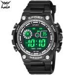 Hala - Black Silicon Digital Men's Watch