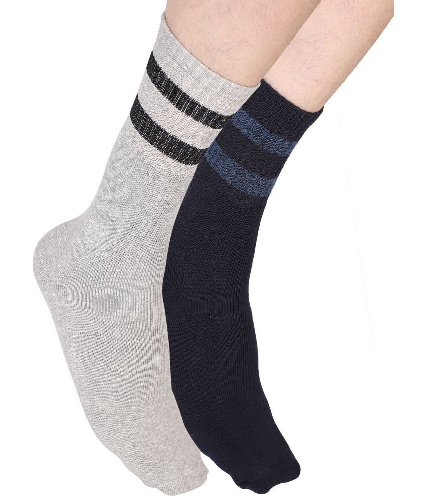     			Bodycare - Cotton Blend Men's Striped Multicolor Ankle Length Socks ( Pack of 2 )