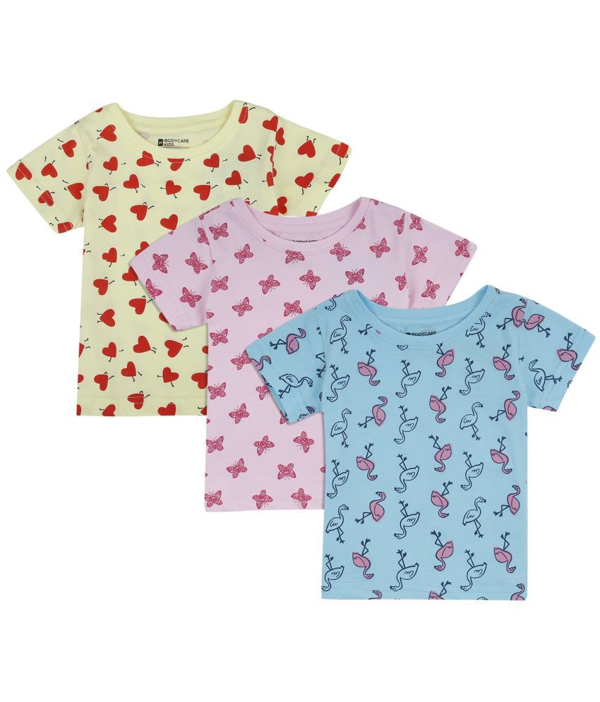     			Bodycare - Multicolor Cotton Girls T-Shirt ( Pack of 3 )