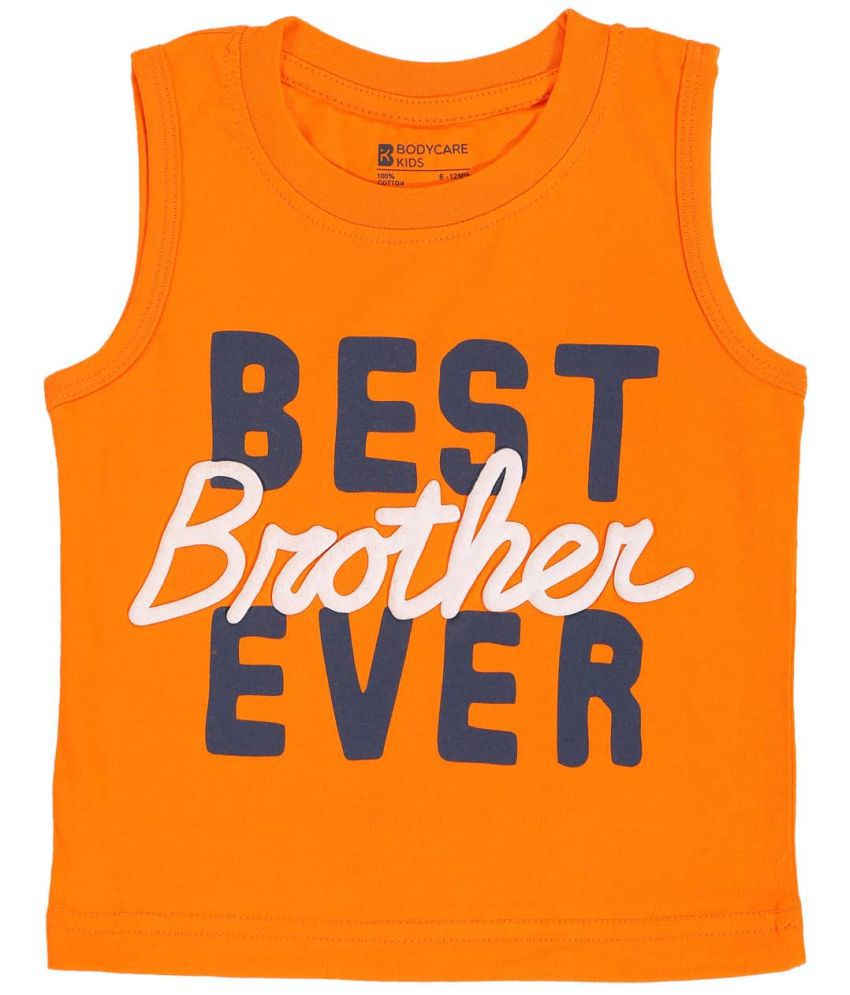     			Bodycare - Orange Cotton Blend Boy's T-Shirt ( Pack of 1 )