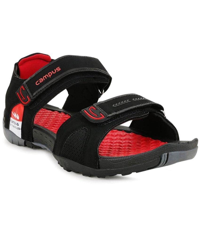     			Campus - Black Men's Floater Sandals