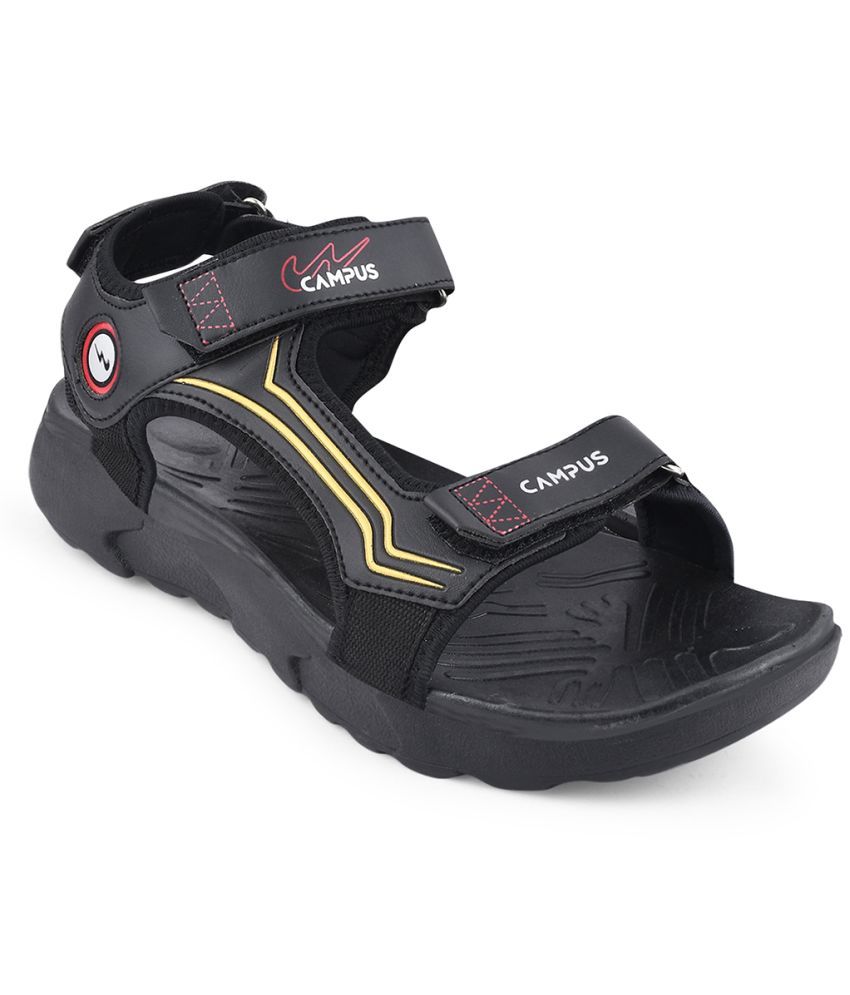     			Campus - Black Men's Floater Sandals