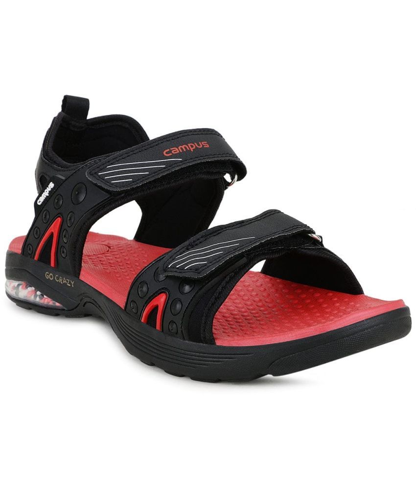     			Campus - Black Men's Floater Sandals