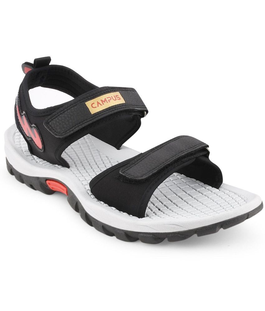     			Campus - Black Men's Floater Sandals