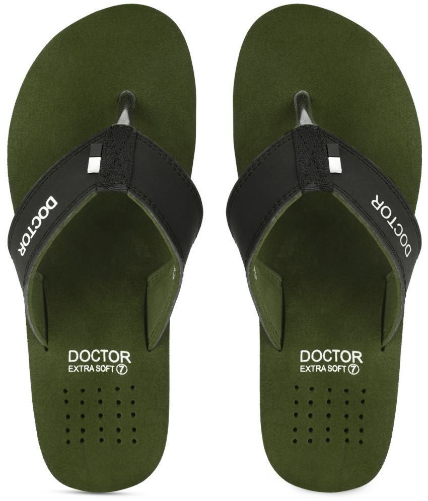     			DOCTOR EXTRA SOFT - Olive Men's Thong Flip Flop