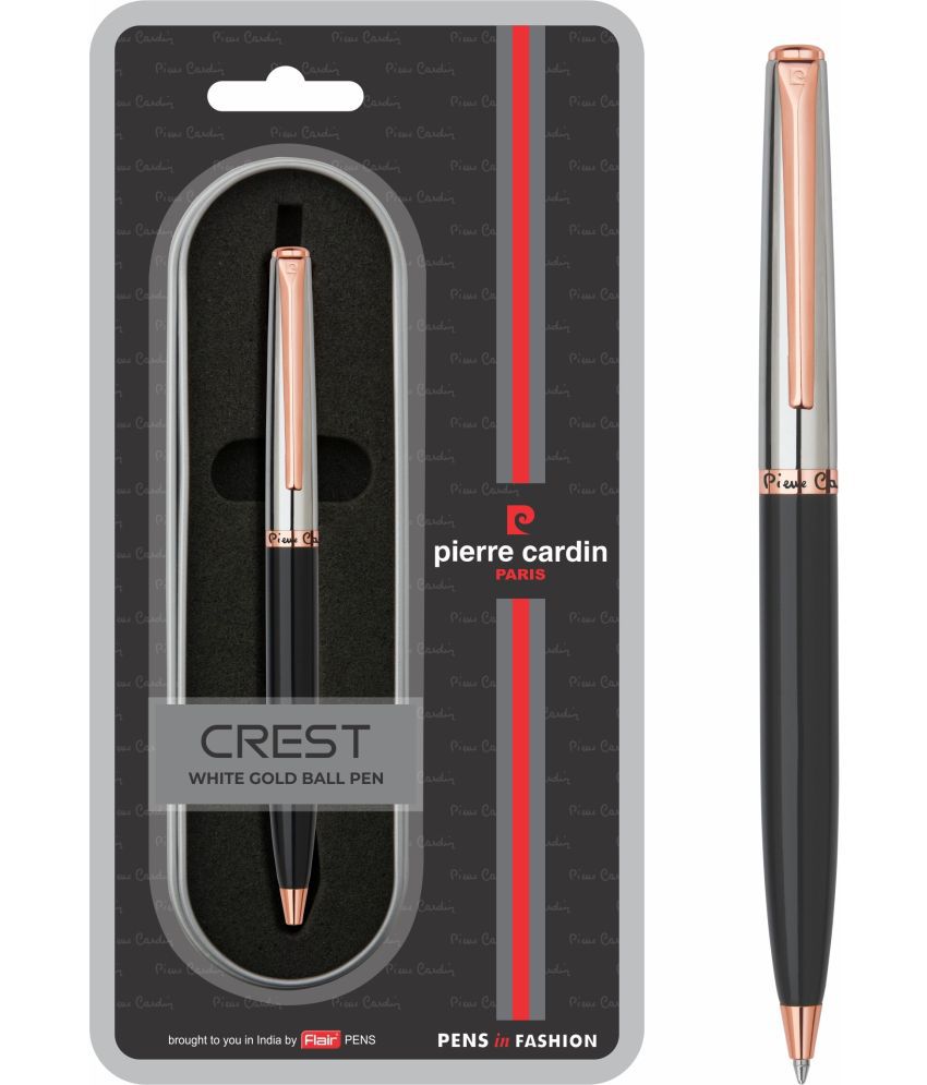     			Pierre Cardin Crest Gold Finish Exclusive Ball Pen Blister Pack | Metal Body With Twist Mechanism | Smudge Free Writing | Smooth, Sturdy, Refillable Pen | Ideal For Gifting | Blue Ink, Pack Of 1