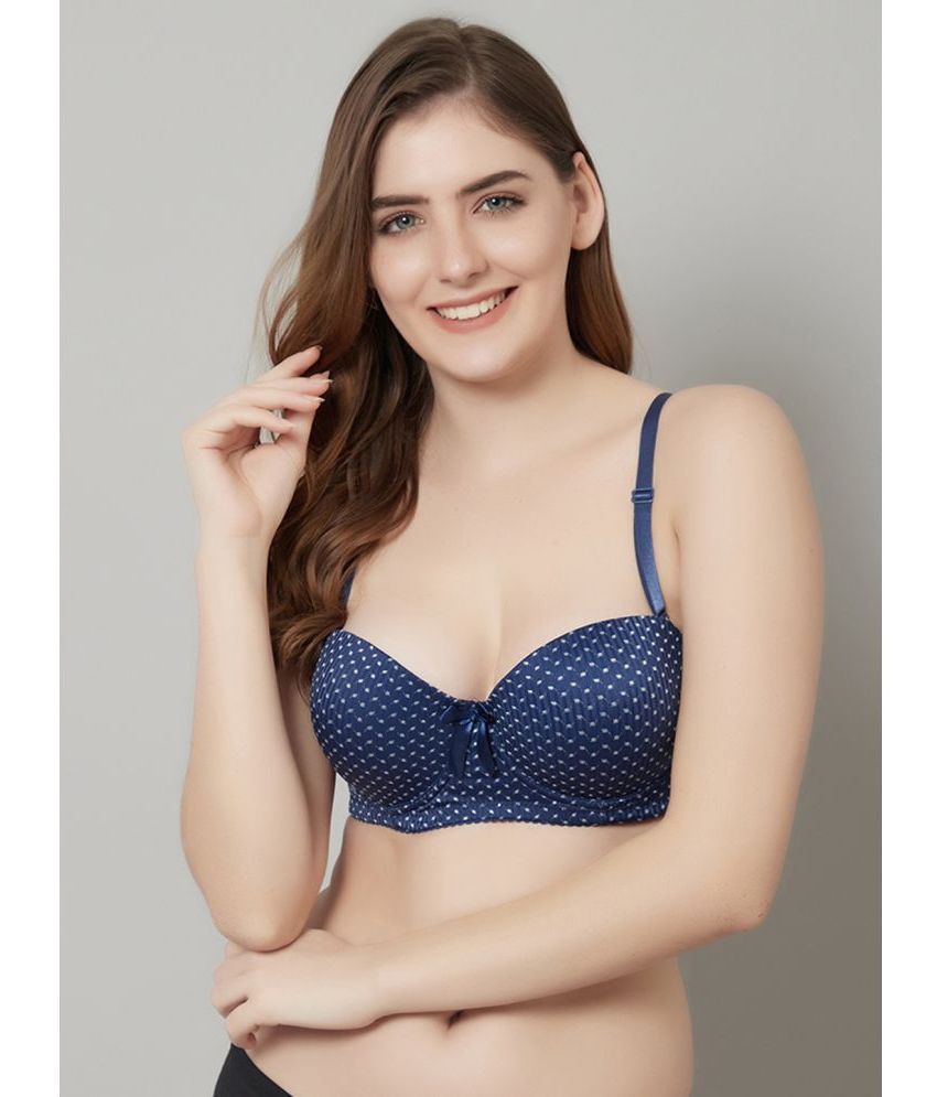     			PrettyCat - Blue Polyester Lightly Padded Women's T-Shirt Bra ( Pack of 1 )