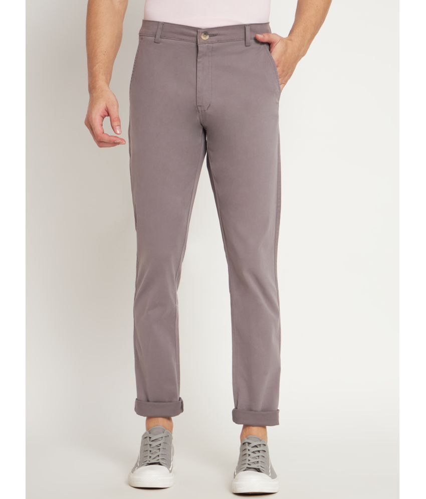     			RAGZO Grey Slim Chinos ( Pack of 1 )