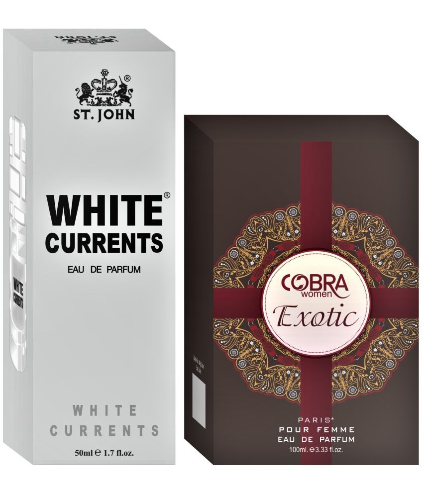     			St. John - White Current 50ml & Cobra Exotic 100ml Perfume Eau De Parfum (EDP) For Unisex 150ml ( Pack of 2 )