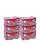 Non-Woven Saree Cover / Cloth Storage & Organizer with Transparent Window (Pack of 4)