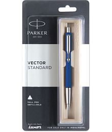 Parker Vector Standard Chrome Trim Blue Body Color Ball Pen