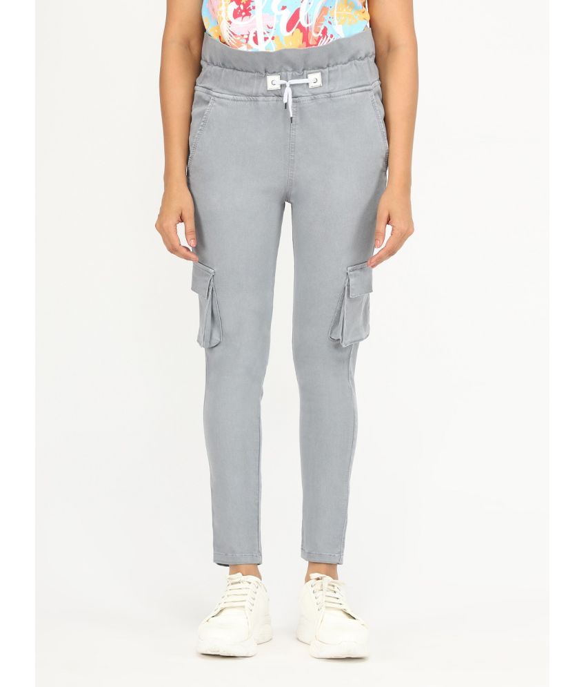     			AngelFab - Grey Denim Jogger Women's Jeans ( Pack of 1 )