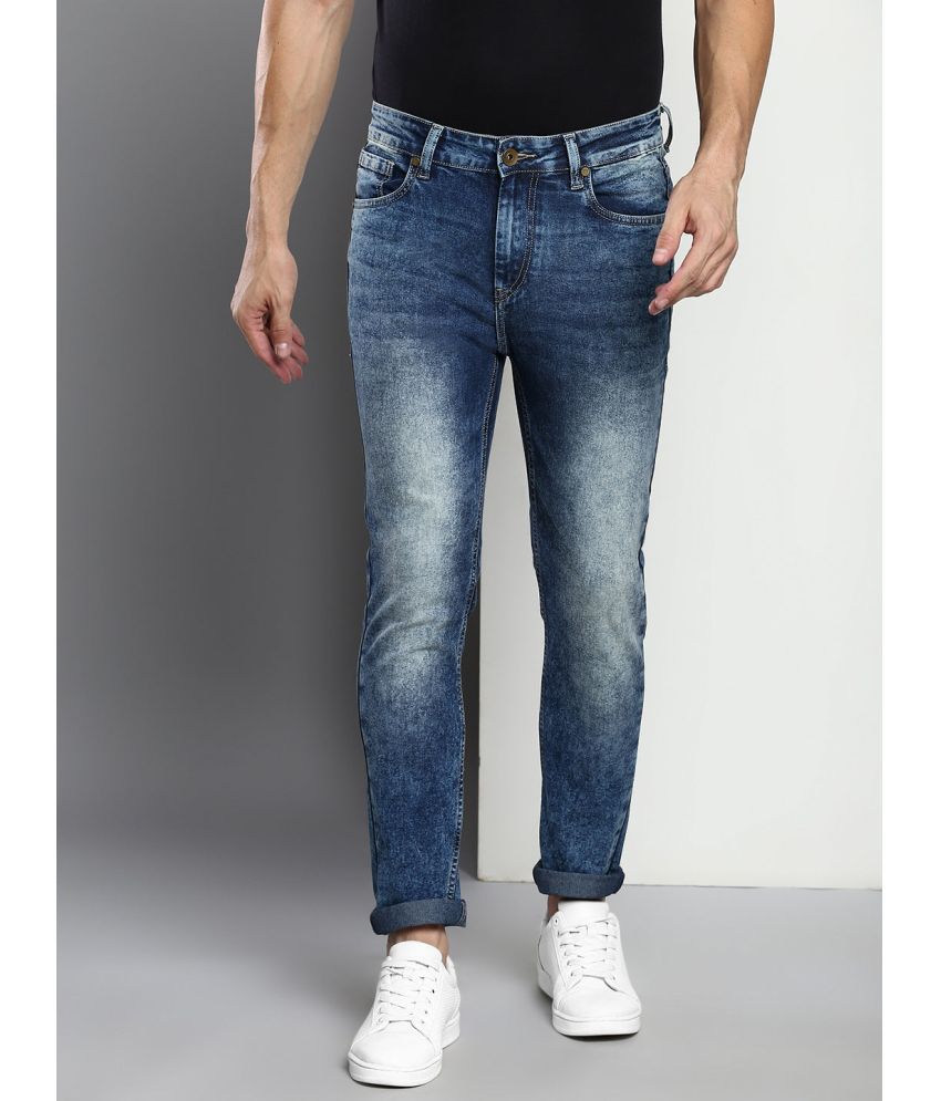     			Dennis Lingo - Indigo Cotton Blend Slim Fit Men's Jeans ( Pack of 1 )