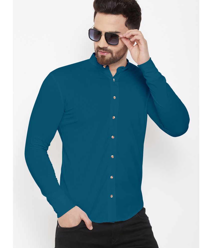     			GESPO - Teal Cotton Blend Regular Fit Men's Casual Shirt ( Pack of 1 )