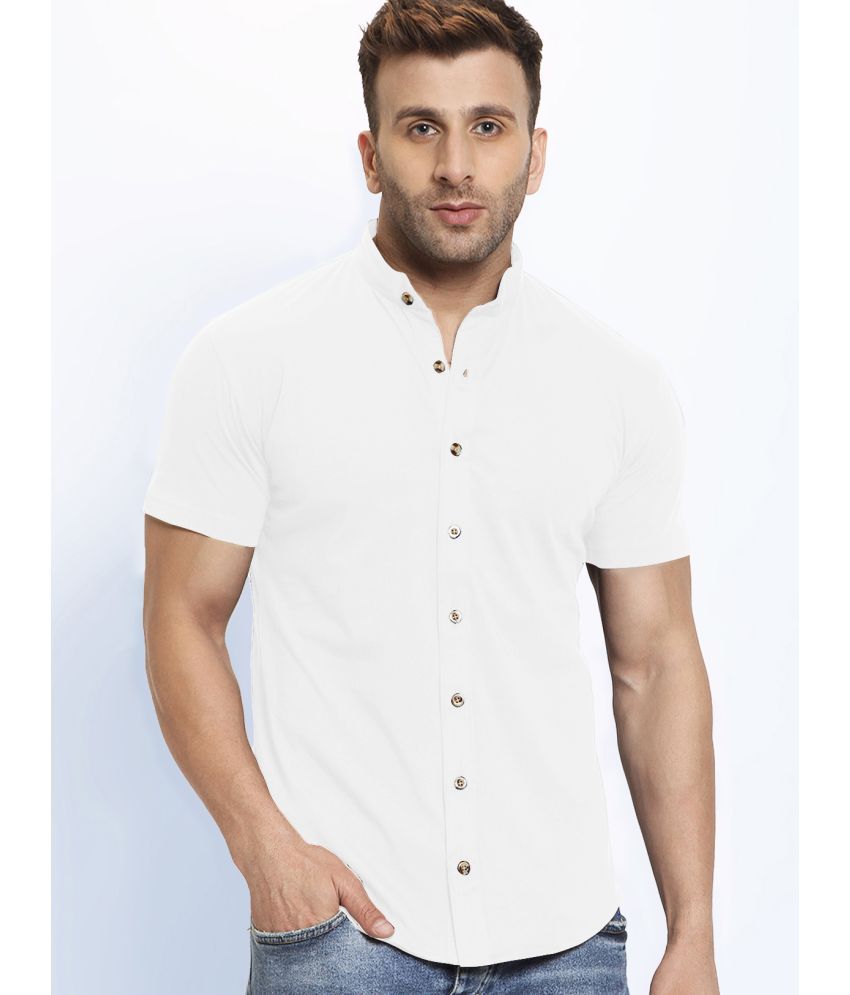     			GESPO - White Cotton Blend Regular Fit Men's Casual Shirt ( Pack of 1 )