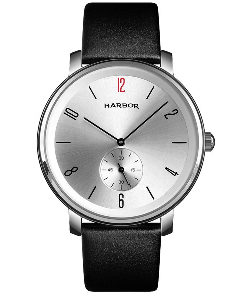     			Harbor - Black PU Analog Men's Watch