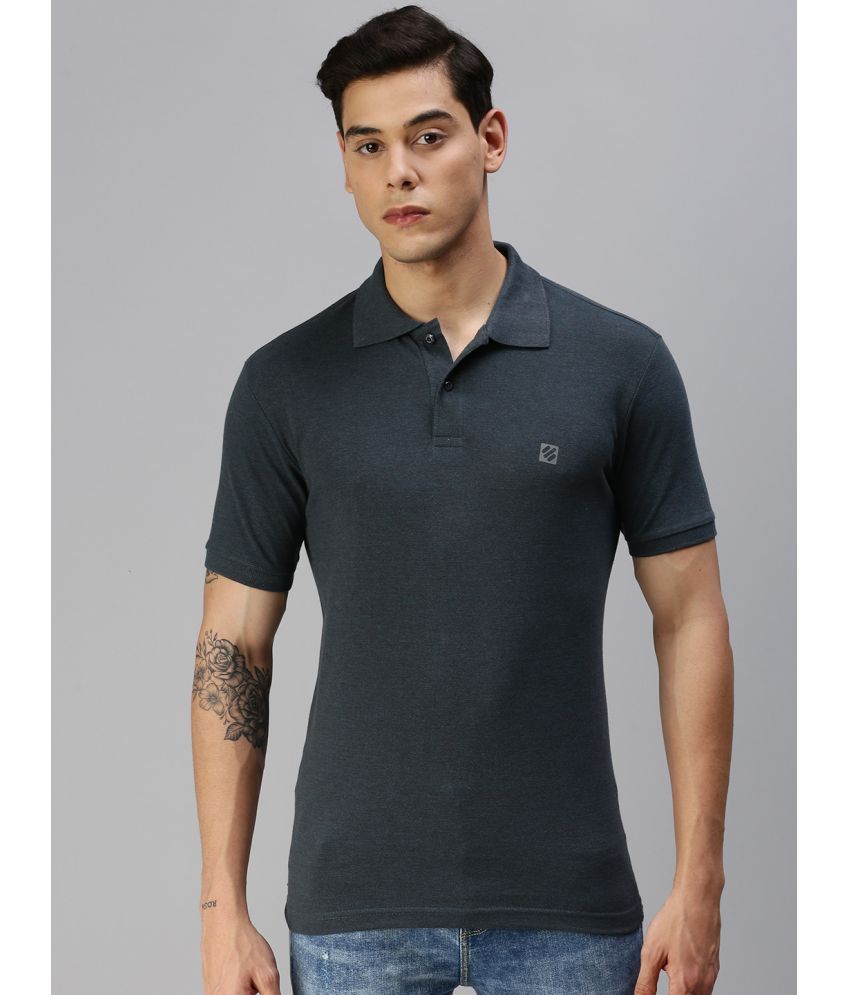     			ONN - Grey Melange Cotton Regular Fit Men's Polo T Shirt ( Pack of 1 )