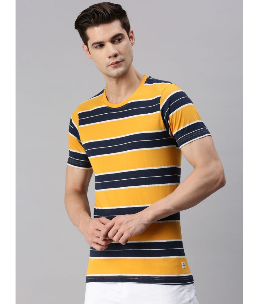     			ONN - Yellow Cotton Regular Fit Men's T-Shirt ( Pack of 1 )